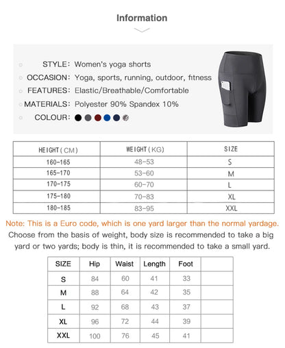 Women Yoga Shorts High Waist Workout Gym Shorts Fitness Yoga Lift Butt Fitness yoga leggings Running Cycling Short Pants