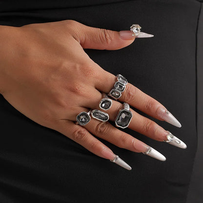 Women's Gray Glass Jewelry Long Tassel Layered Bracelet Drop Earrings Fashion Accessories Trendy Daily Party Wear Gift
