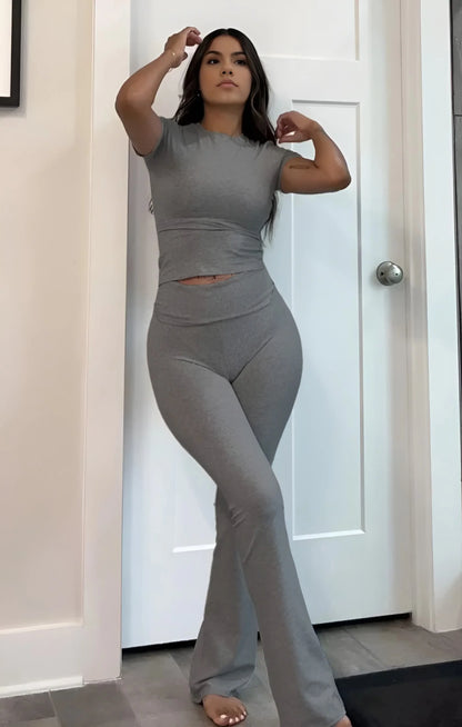Women's Wide-Leg Sports Trousers Comfortable women's casual trousers High-waisted, buttock-lifting Fashionable sportswear
