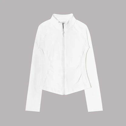 NCLAGEN Woman's Sports Jacket Zip Up Gym Clothes Long Sleeve Workout Seamless Top Speed Activewear Yoga Pilates Running Coats