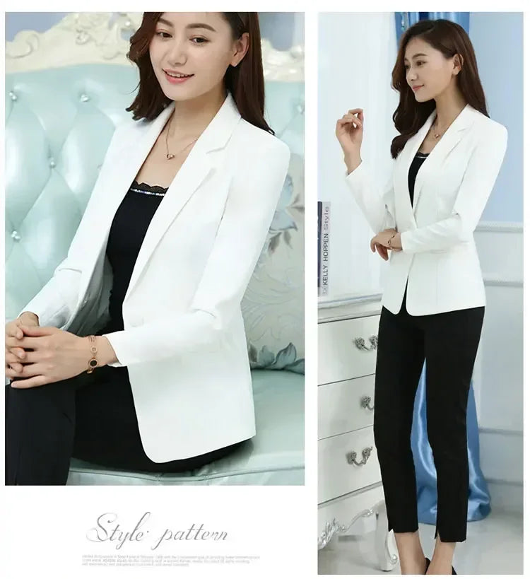 Women Blazer Office Ladies Elegant Outwear Long Sleeve Work Wear Classy Female Pink Suit African Autumn Fashion 2025 New