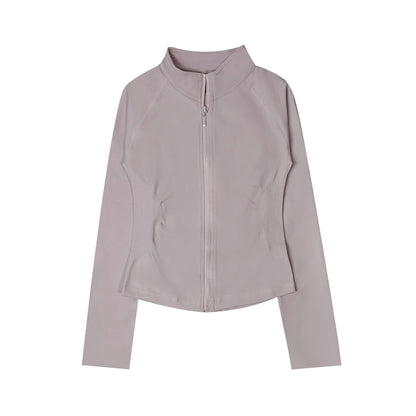 NCLAGEN Woman's Sports Jacket Zip Up Gym Clothes Long Sleeve Workout Seamless Top Speed Activewear Yoga Pilates Running Coats