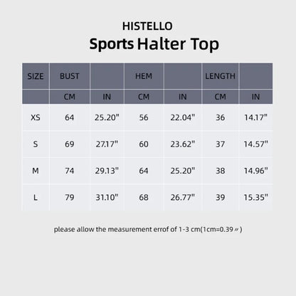 HISTELLO Impacts Halter Top Seamless Longline Strappy Gym Top Women Built-in Bra Removable Cups Activewear Yoga Tank Tops