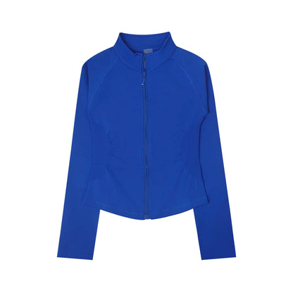 NCLAGEN Woman's Sports Jacket Zip Up Gym Clothes Long Sleeve Workout Seamless Top Speed Activewear Yoga Pilates Running Coats