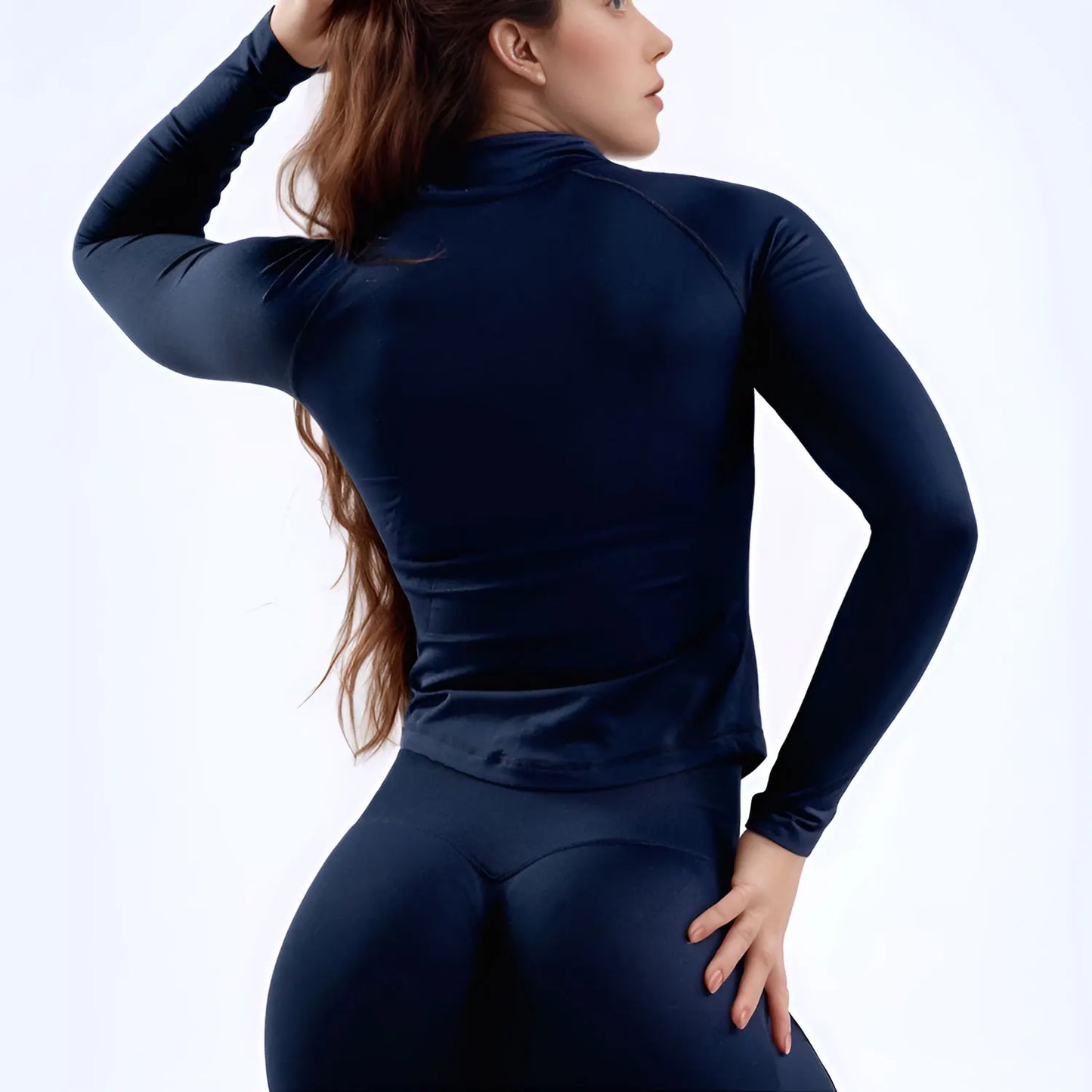 NCLAGEN Woman's Sports Jacket Zip Up Gym Clothes Long Sleeve Workout Seamless Top Speed Activewear Yoga Pilates Running Coats