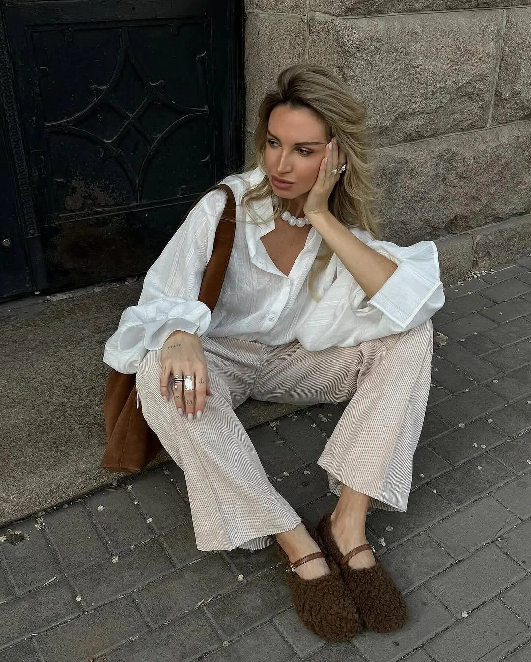 2026 Spring New Oversize White Shirt Women Long Sleeve Button up Minimalist 100% Cotton Shirt Female Chic Loose Tunic Blouses