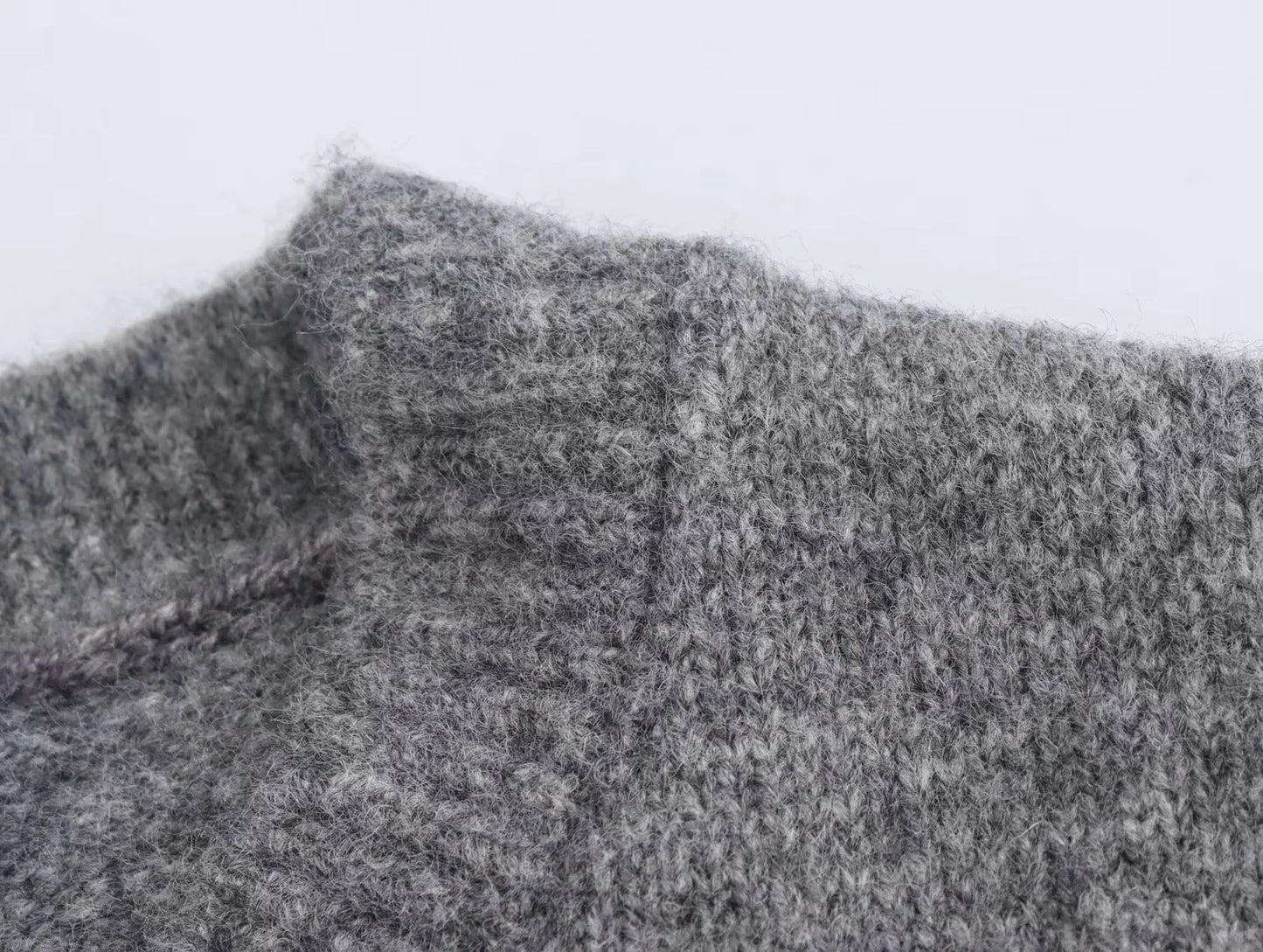 HXAO Sweater Cardigans Ruffle Long Sleeve Knitted Cardigan For Women Autumn Bolero Knitwears Button-Down Bluey Gray Cardigan