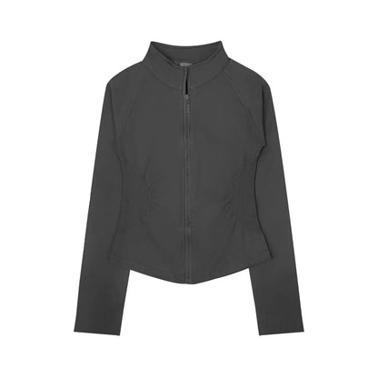NCLAGEN Woman's Sports Jacket Zip Up Gym Clothes Long Sleeve Workout Seamless Top Speed Activewear Yoga Pilates Running Coats