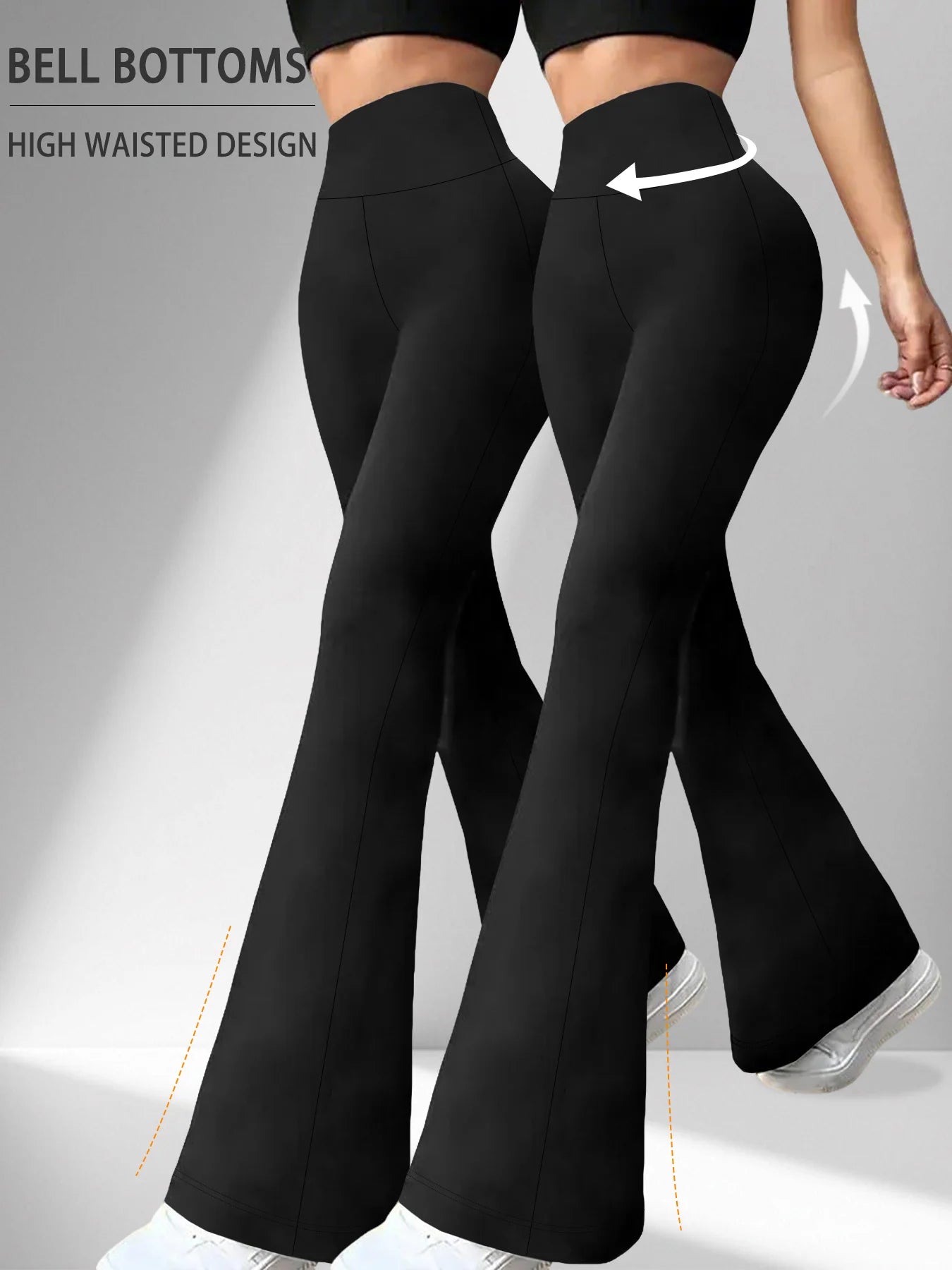 2 pack Women's Super Soft Flare Pants High Waisted Tummy Control Workout Yoga Gym Fitness Long Leggings Bell Bottoms casual wear